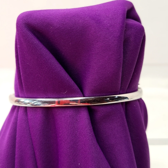 Diamond (Genuine) Sterling Silver Bangle Bracelet - Picture 7 of 17